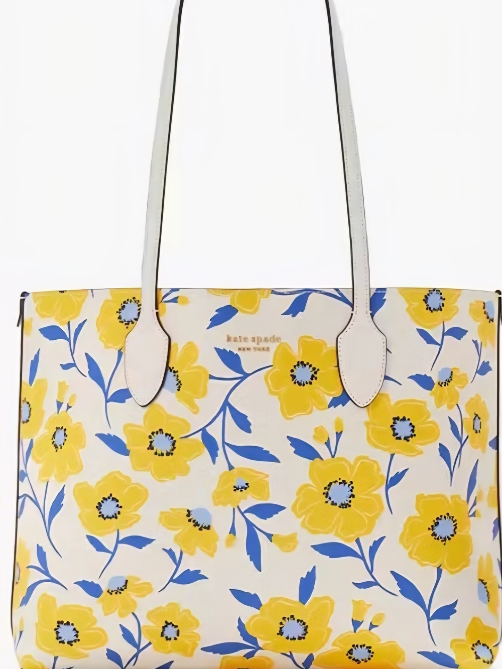 NWOT-Kate Spade Bleeker Sunshine Tote with Blue Pouch - Picture 11 of 14
